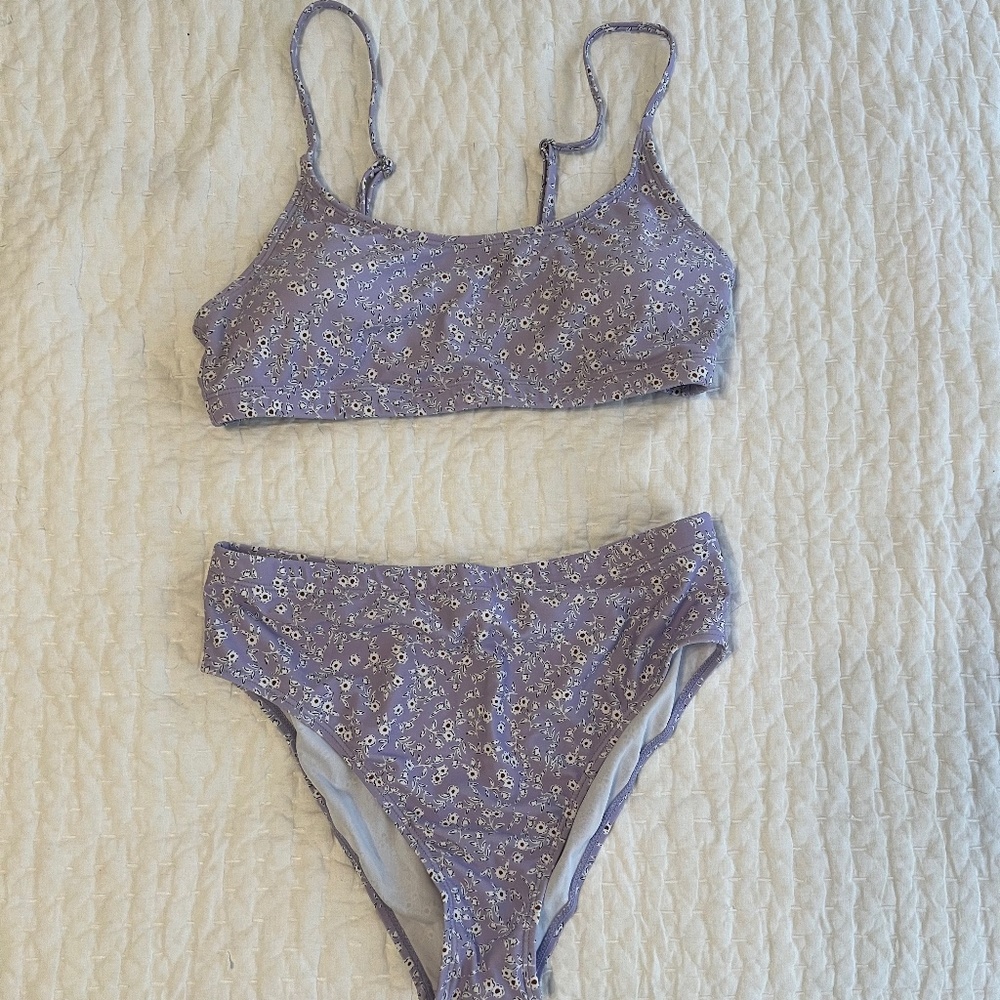 High waist bandeau bikini